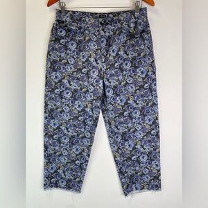 Men’s BDG Washed Floral Straight Cropped Cut Off Jeans Sz: 30